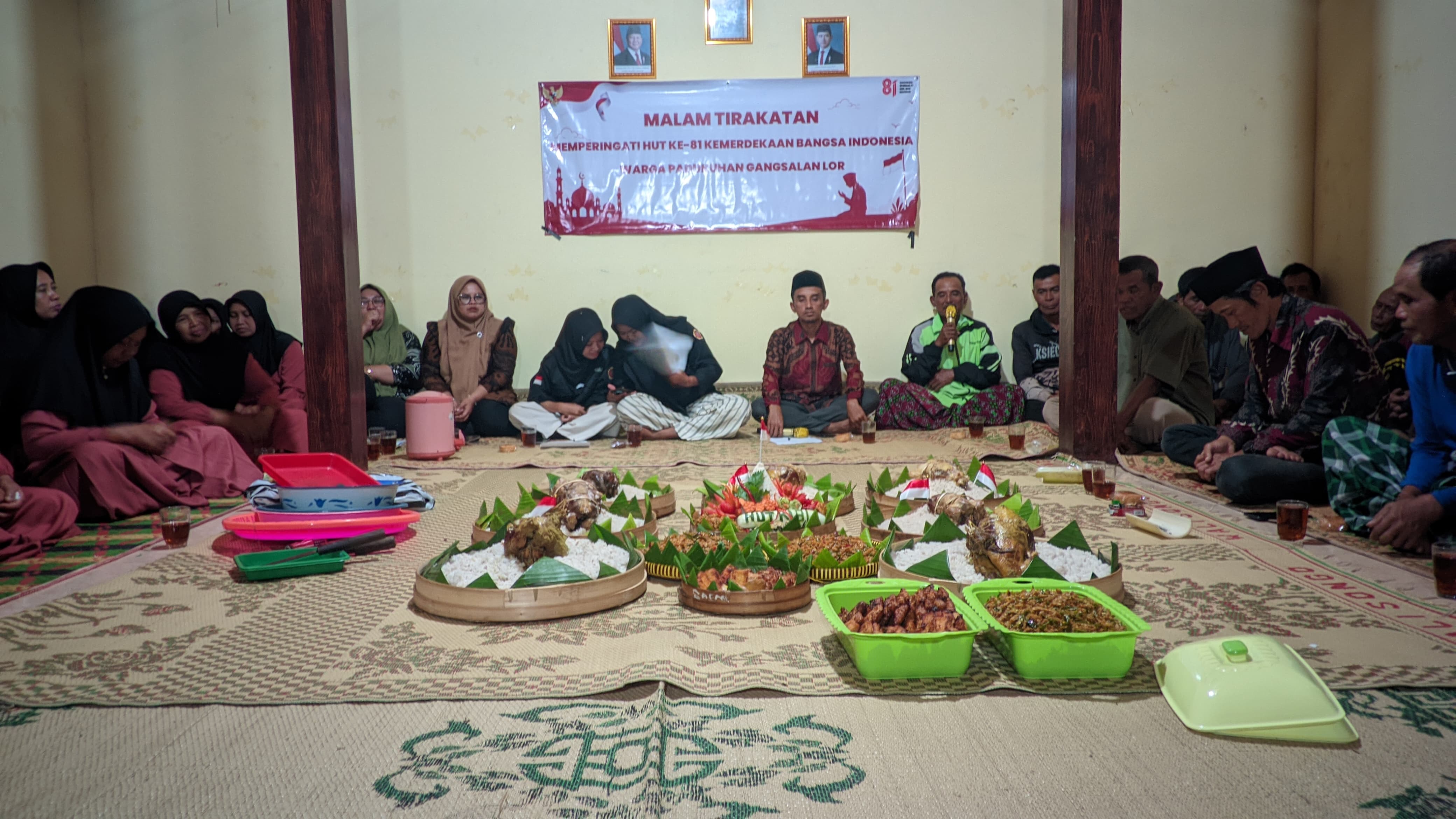 Warga Padukuhan Gangsalan Lor Gelar Malam Tirakatan